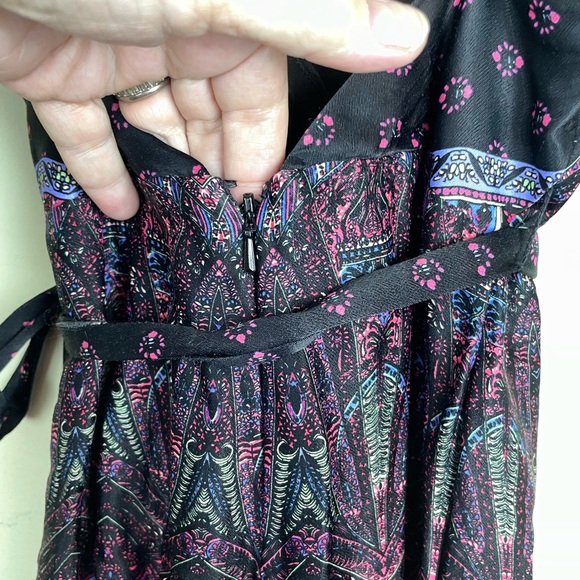 Free People Purple & Black Paisley Bandana Wide Leg Jumpsuit Size 2 - Picture 12 of 17